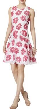 Tommy Hilfiger NWT Women’s Floral A-Line Sleeveless Pink/White Dress size 8